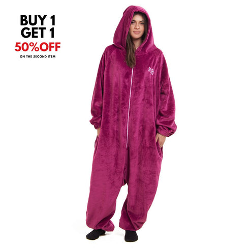 Snuggs Blanket Onesie Fuchsia